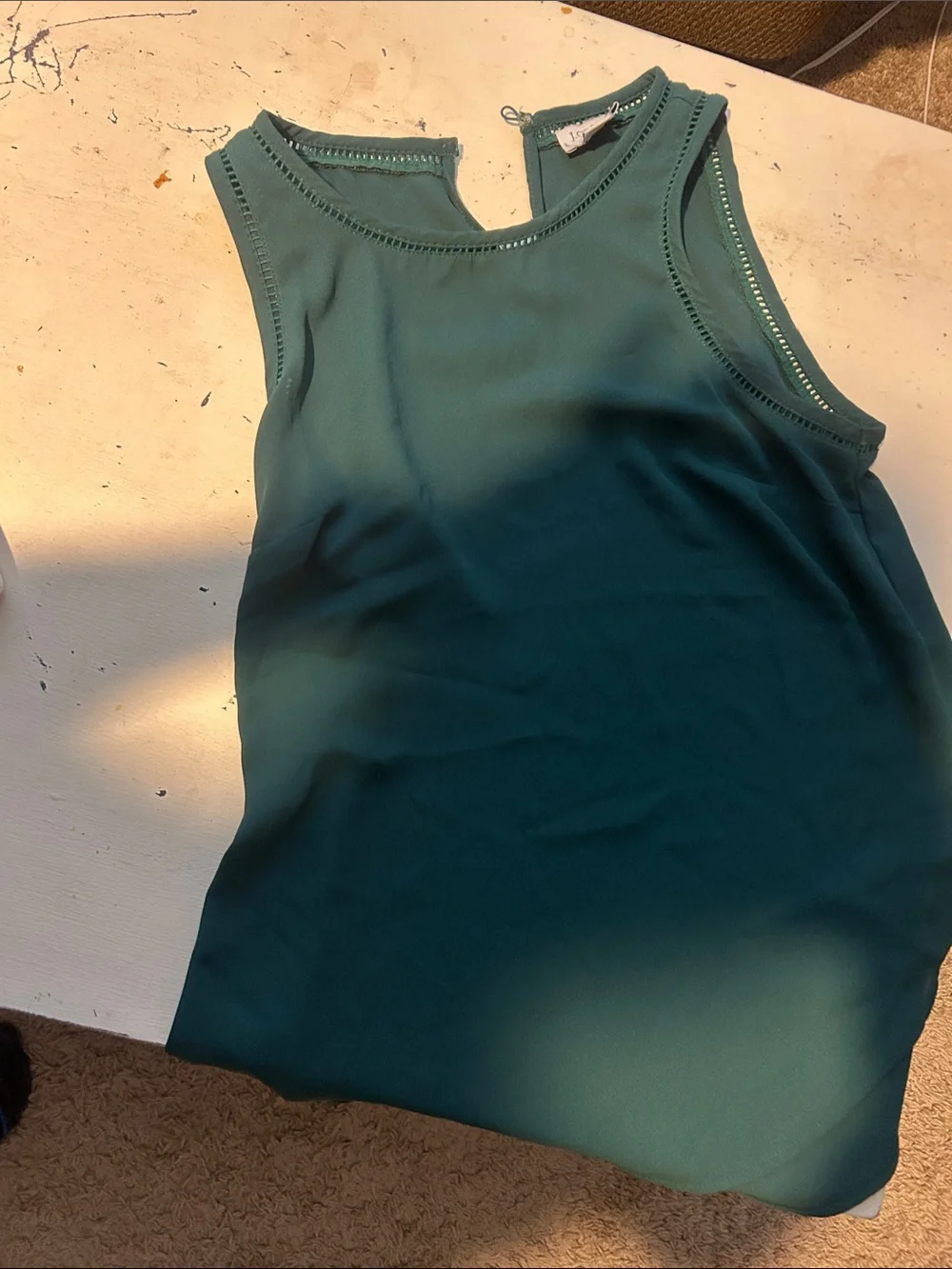 J. Crew Sleeveless Tank in Teal Green
